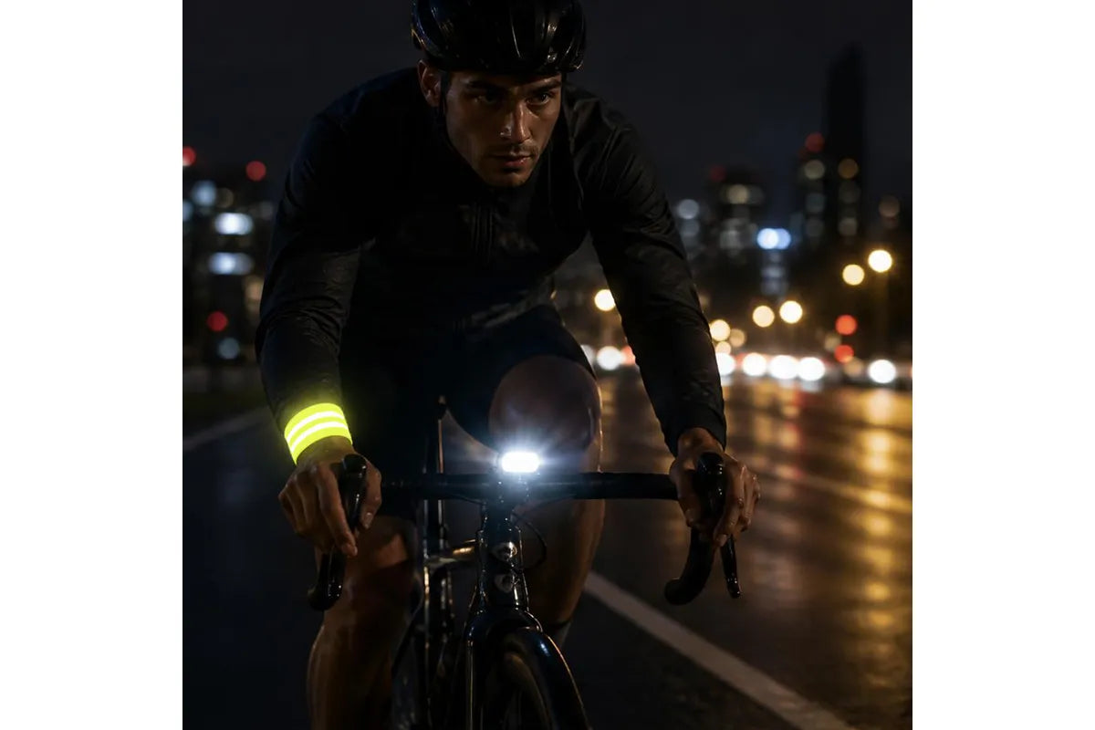 Reflective Wristbands 6 Pack Elastic Straps - High Visibility Bands for Cycling Running