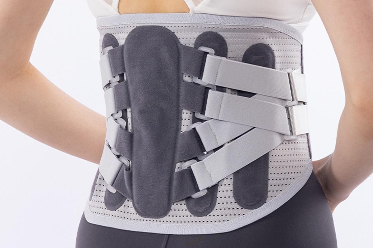 Adjustable Lumbar Support Belt Lower Back Brace With Lumbar Pad Waist Belt - L