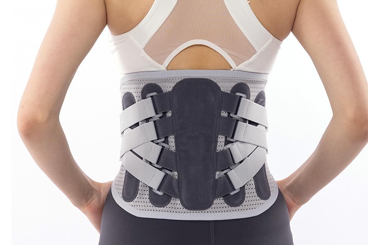 Adjustable Lumbar Support Belt Lower Back Brace With Lumbar Pad Waist Belt - L