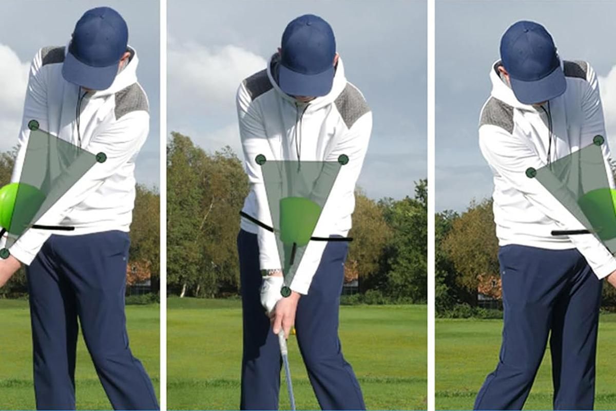 Golf Swing Training Aid Tools Golf Training Ball Posture Correction - Black