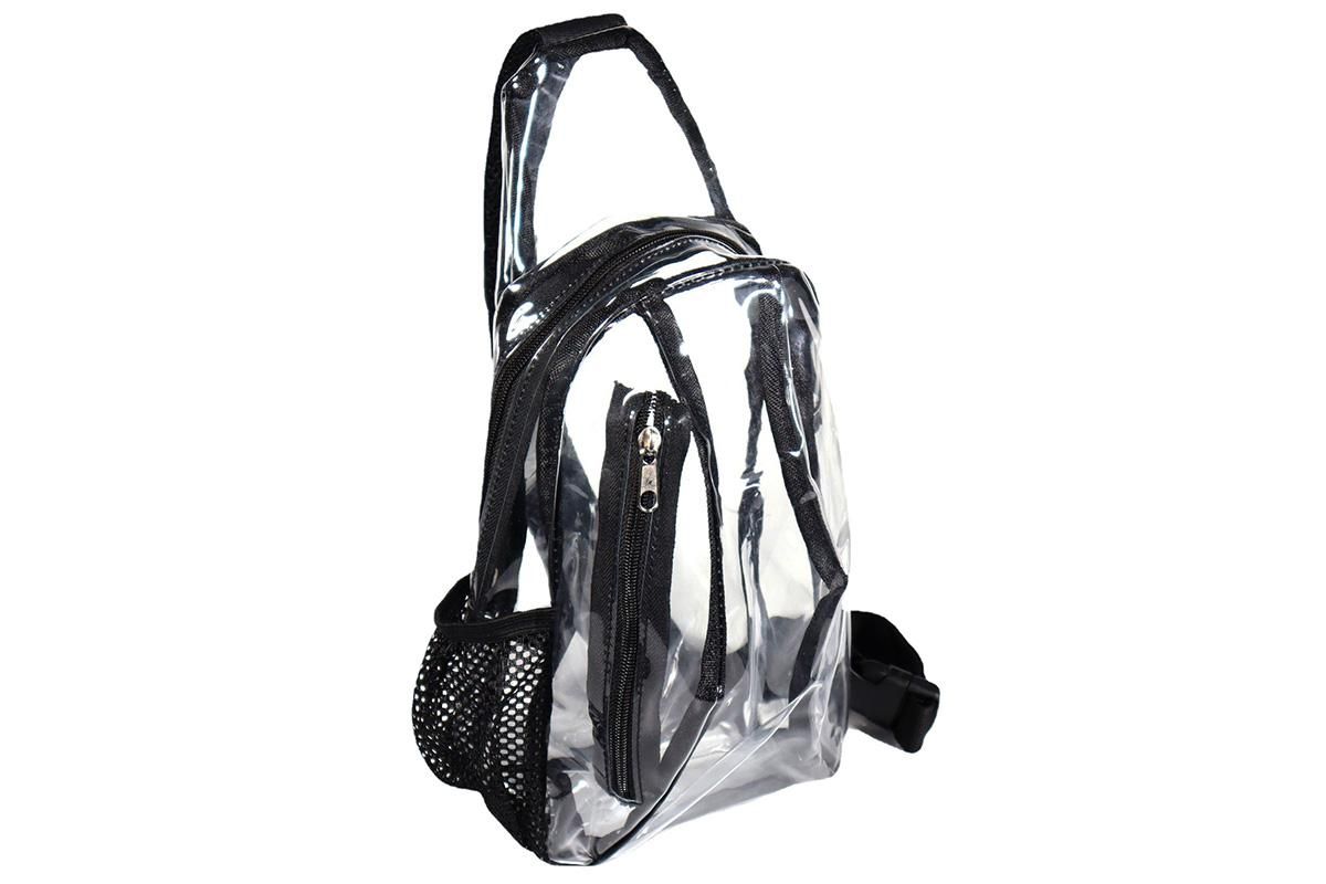 Clear Sling Bag PVC Crossbody Bag for Stadium Events Concerts and Hiking