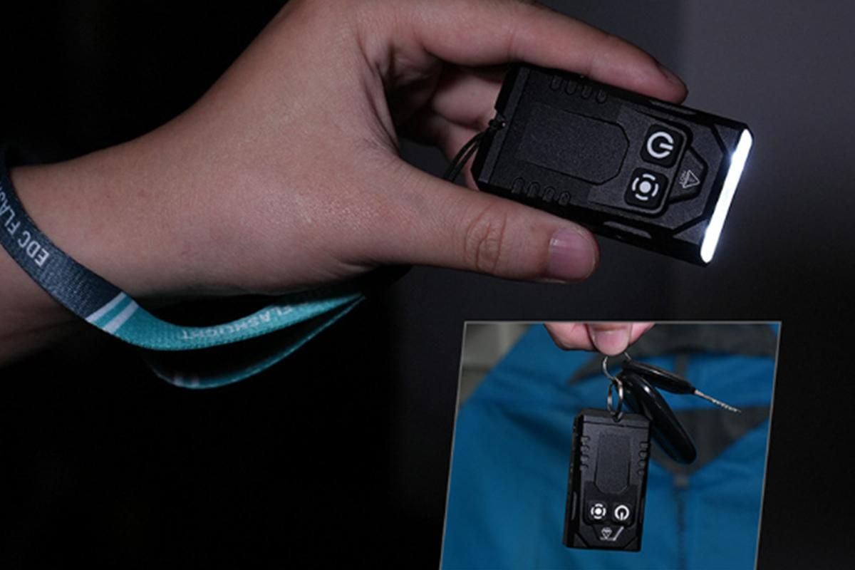 Aluminum Alloy Portable Mini Flashlight with 365nm UV Light and RGB Side Lamp