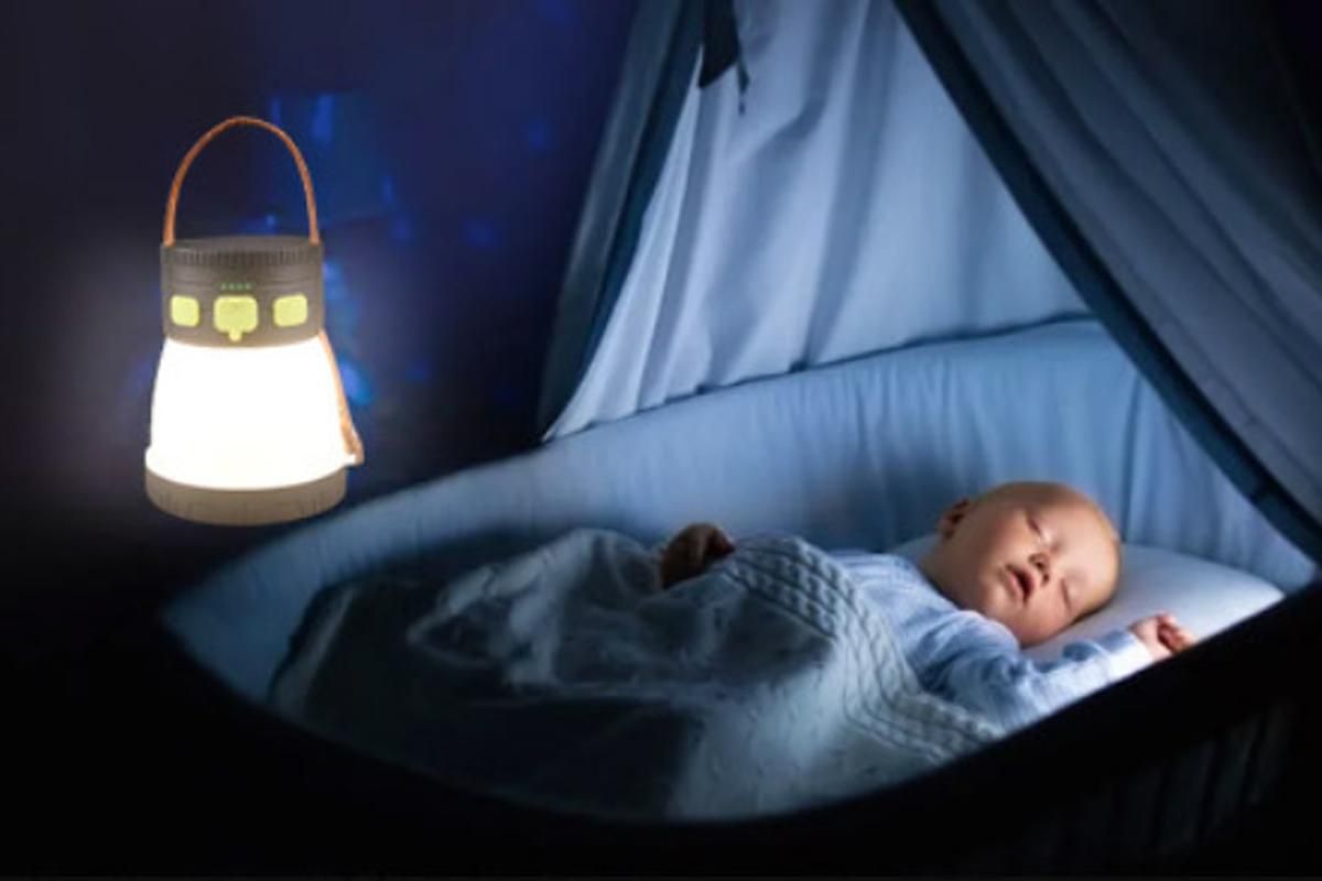 Solar Camping Lantern Rechargeable Outdoor LED Light with RGB Mood Lighting