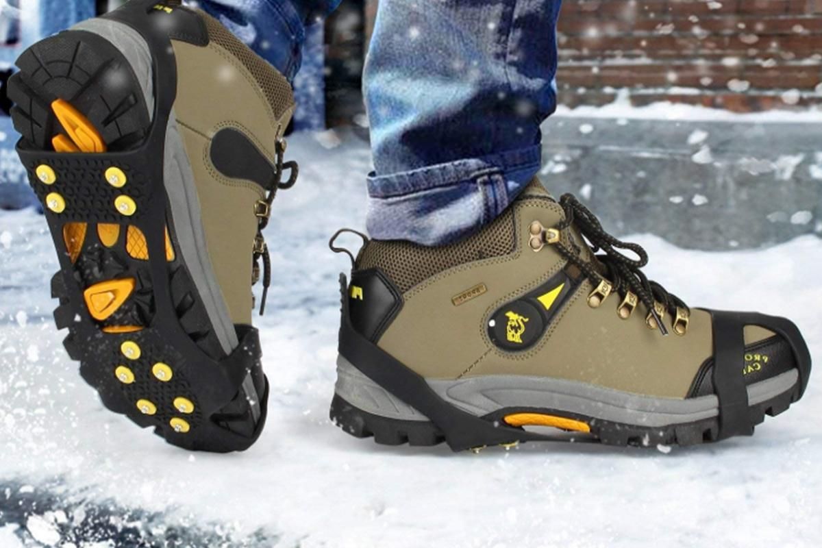 Ice Cleats Crampons Snow Shoe Spikes Grips Anti-Slip for Shoes Boots -L