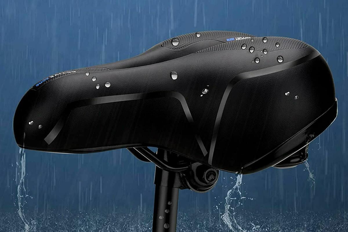 Air Cushion Shock Absorbing Mountain Bike Saddle Seat - Blue