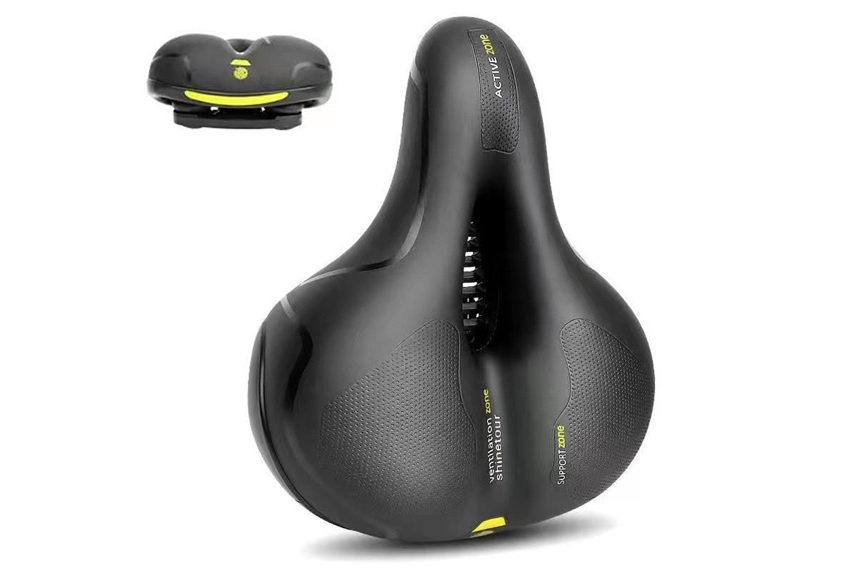 Air Cushion Shock Absorbing Mountain Bike Saddle Seat - Blue