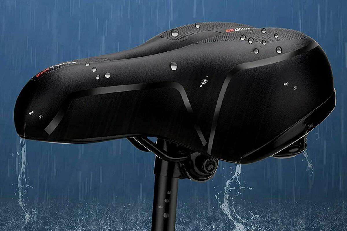 Air Cushion Shock Absorbing Mountain Bike Saddle Seat - Red