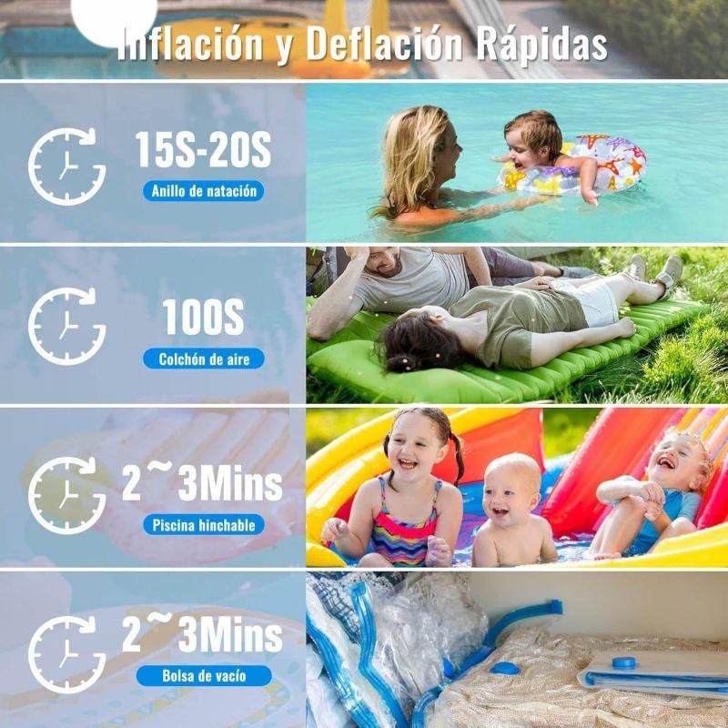 Mini Portable Inflatable Electric Air Pump, for pool floats, vacuum storage equipment