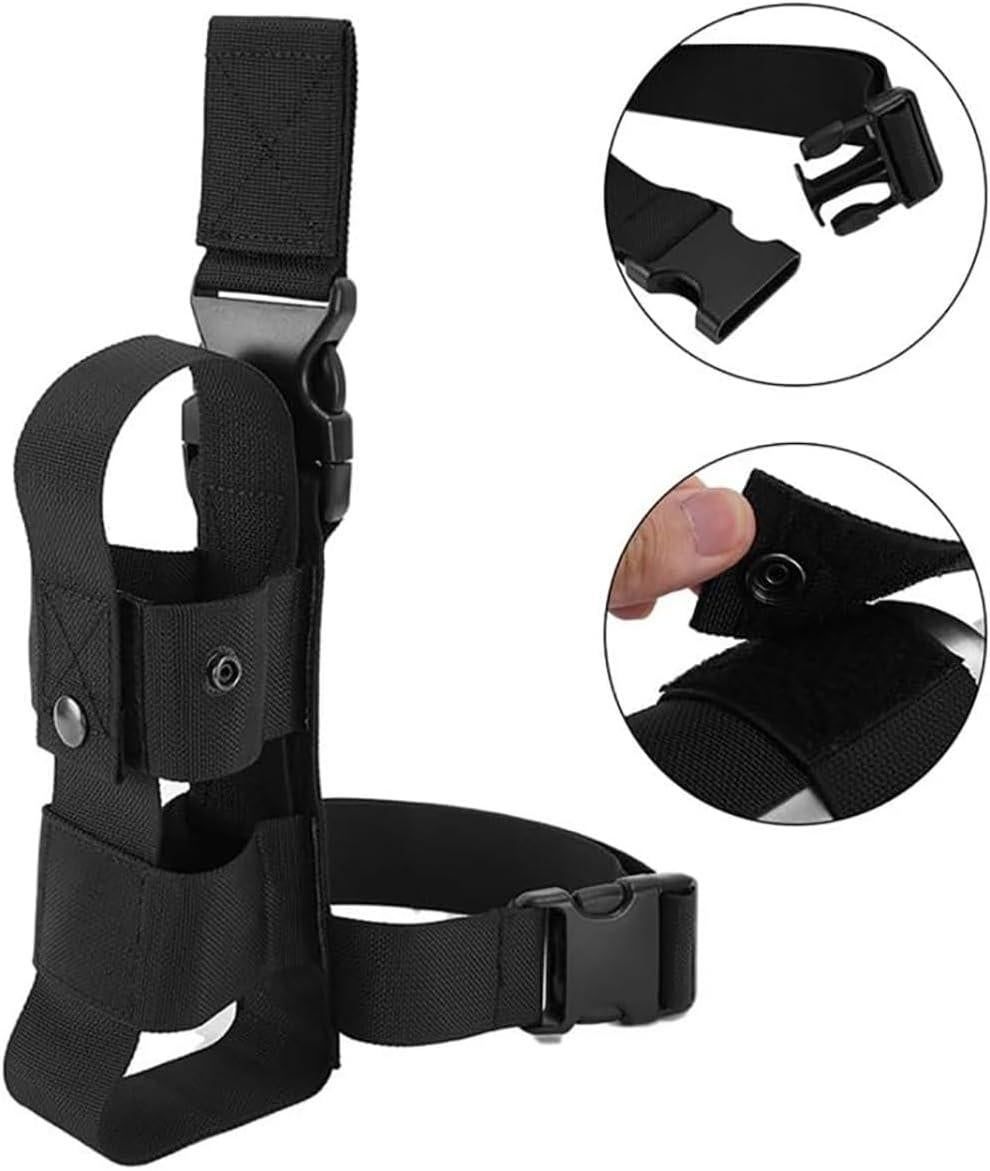 Multifunctional Leg Bag Tactical Thigh Pack Bottle Holder Outdoor Travel Black
