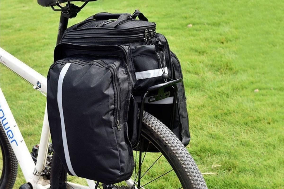 Bicycle Rear Chair Bag Bike Rack Bag Cycle Luggage Carrier Trunk Bag with Rain Cover