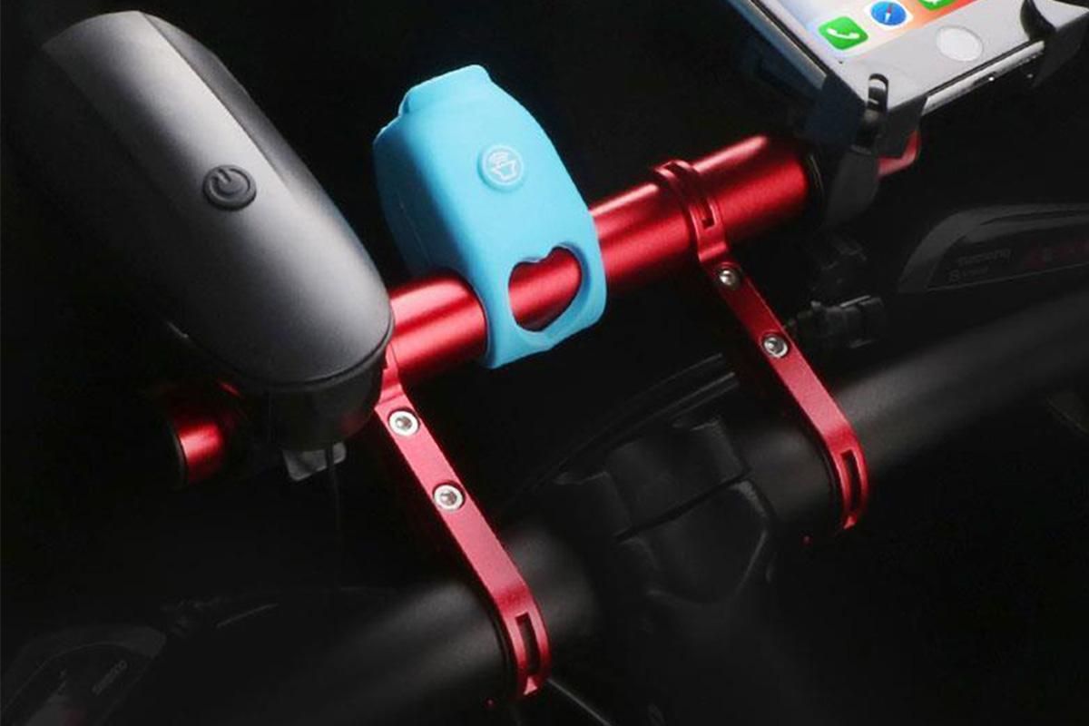 20cm Aluminum Alloy Bicycle Handlebar Extender Mount - Red