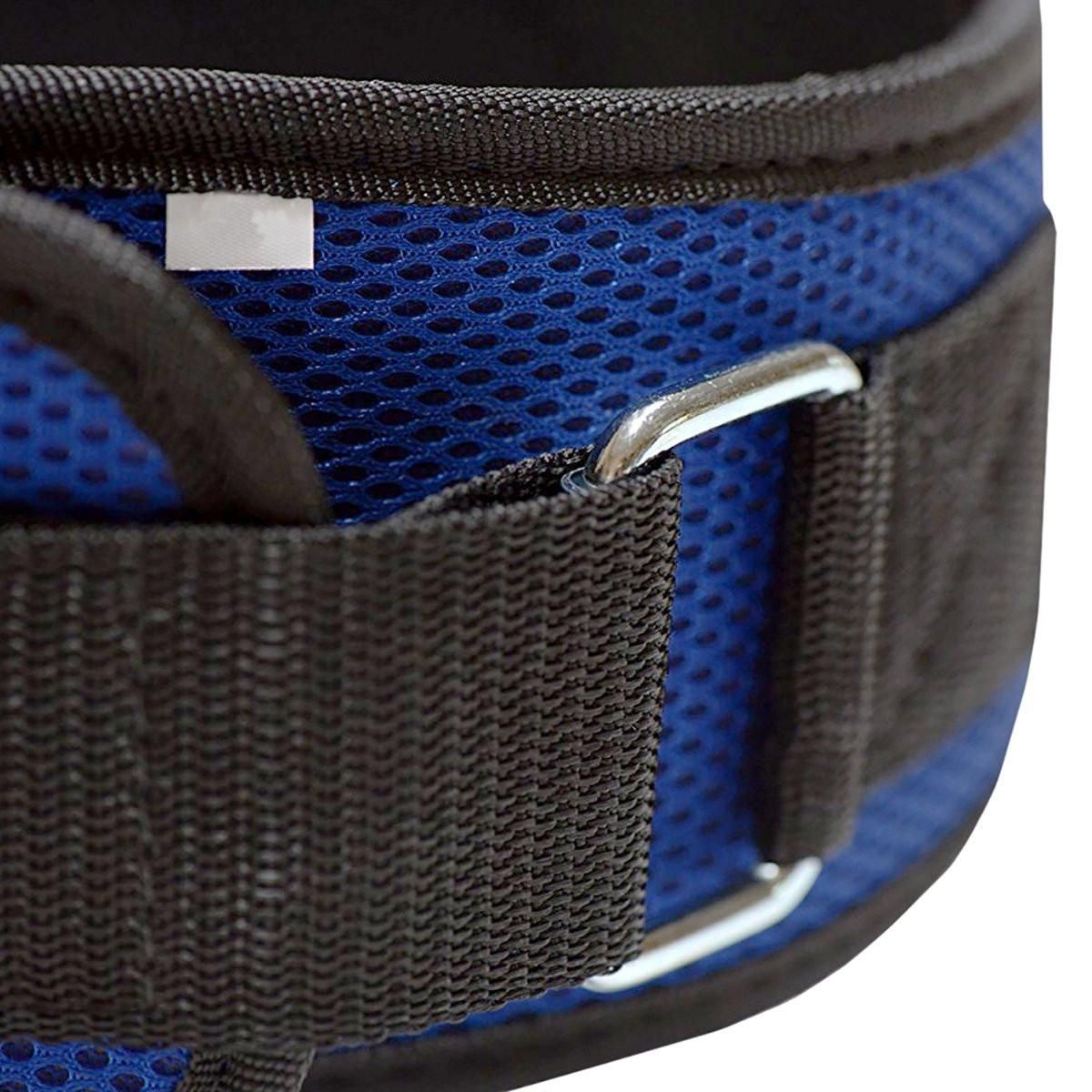Weightlifting Belt for Men and Women Blue Adjustable Gym Training Powerlifting Back Support Belt Blue M