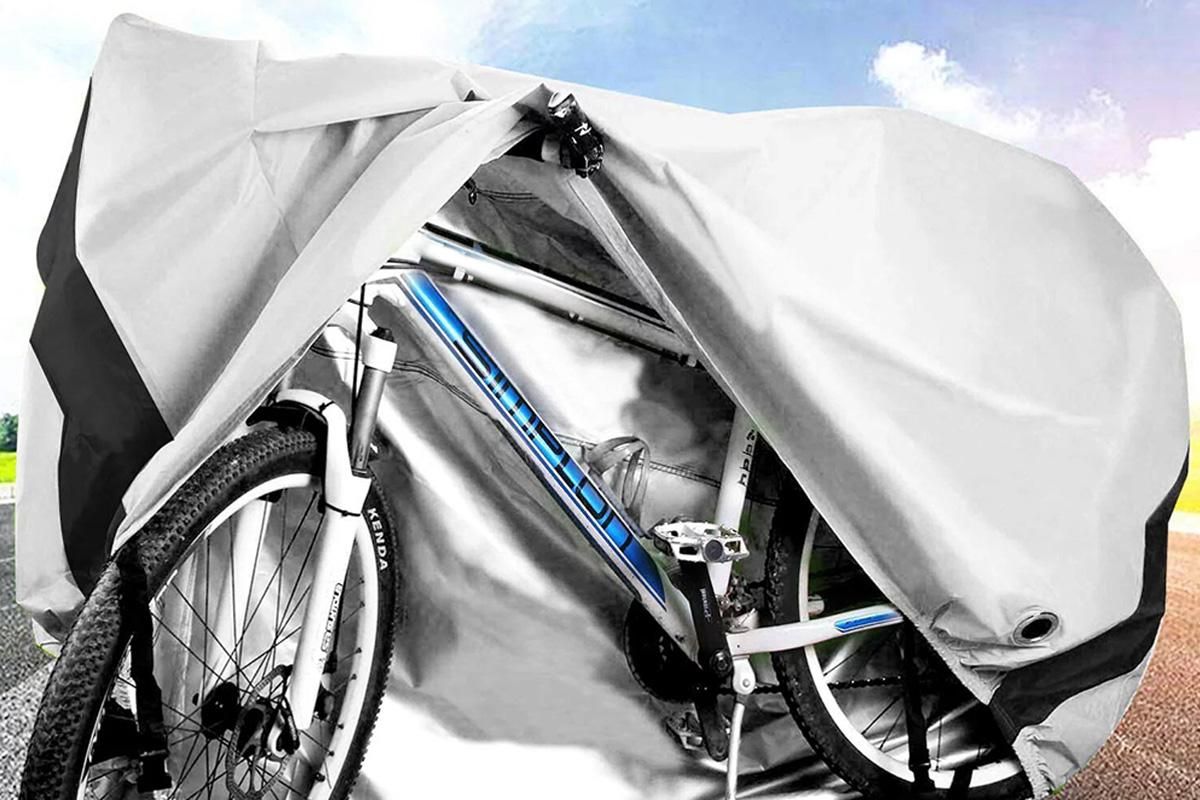 210D Waterproof Bike Cover with Lock Hole for Outdoor Storage - M