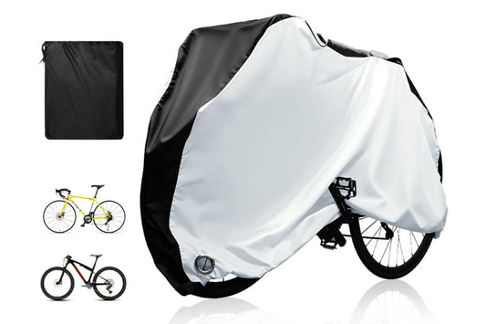 210D Waterproof Bike Cover with Lock Hole for Outdoor Storage - L