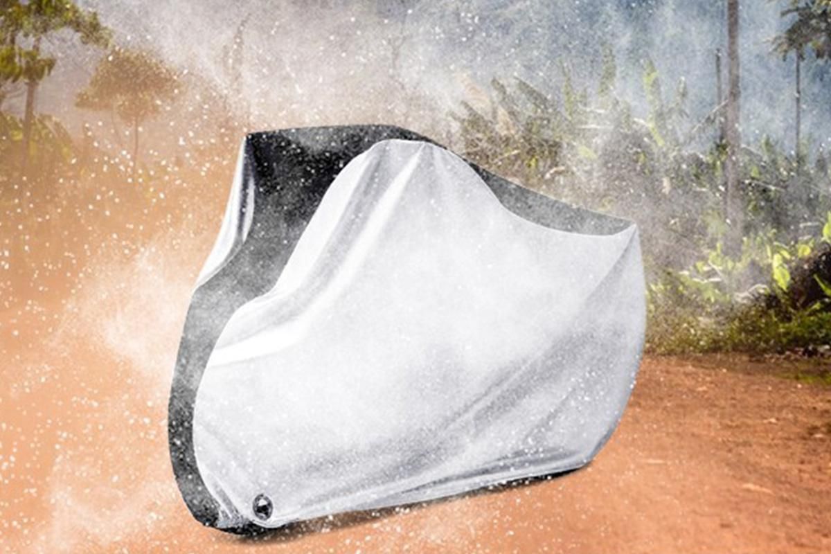 210D Waterproof Bike Cover with Lock Hole for Outdoor Storage - XL