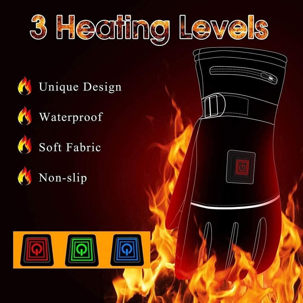 4000ma lithium battery heated gloves, three-speed temperature control, suitable for winter warm riding, skiing and motorcycle