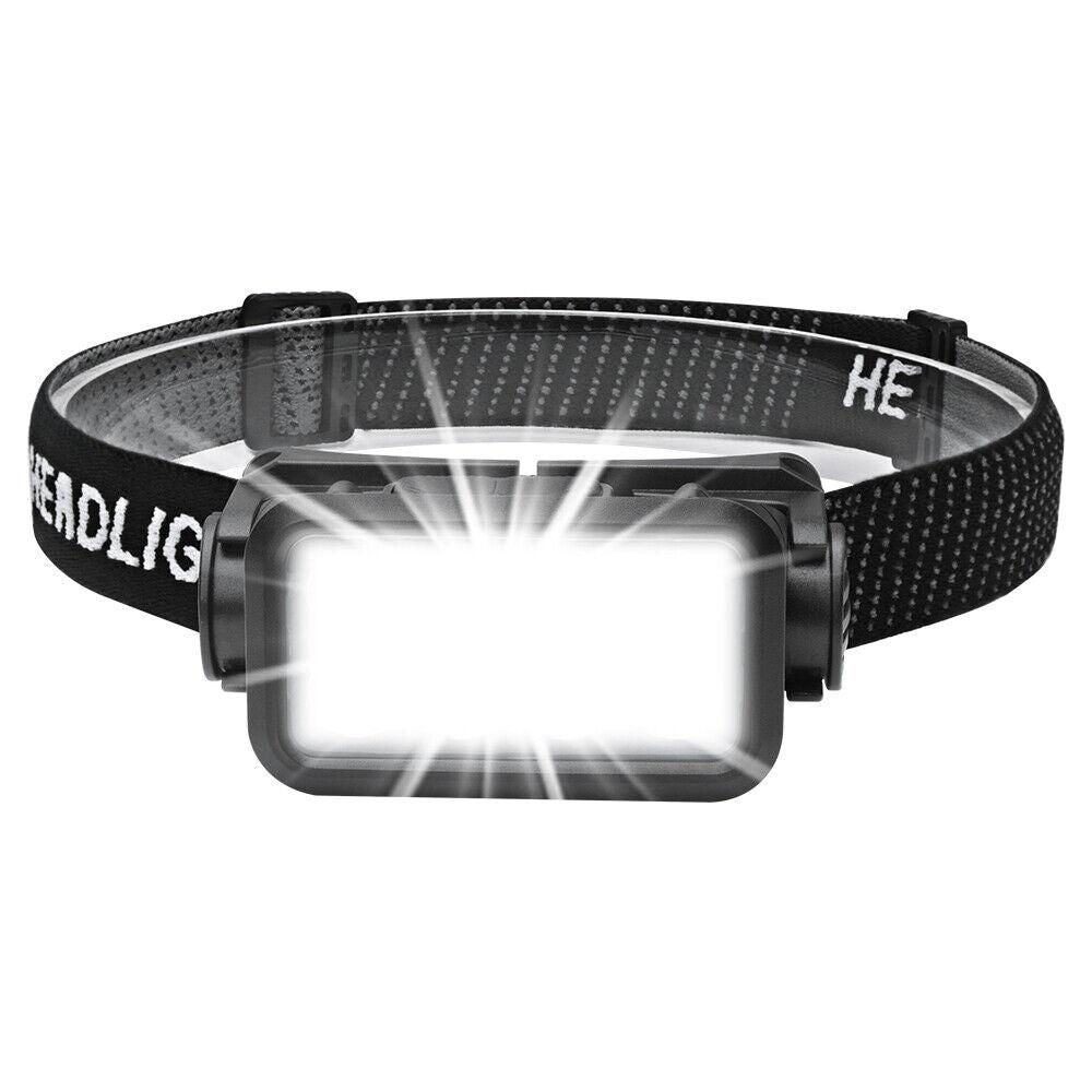 LED Headlight Motion Sensor Flashlight IPX4 Waterproof 5 Speed Rotatable USB Rechargeable Light for Fishing Hiking