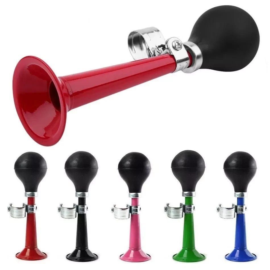 9inch Bicycle Air Horn Hooter Non-Electronic Retro Bike Bell Alarm Bugle Silicone - Green