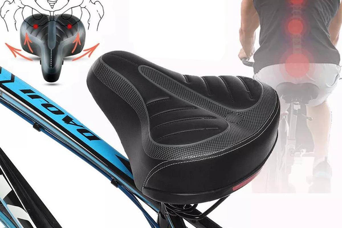 Comfort Wide Big Bum Soft Cruiser Bike Saddle Bicycle Seat Air Cushion Pad