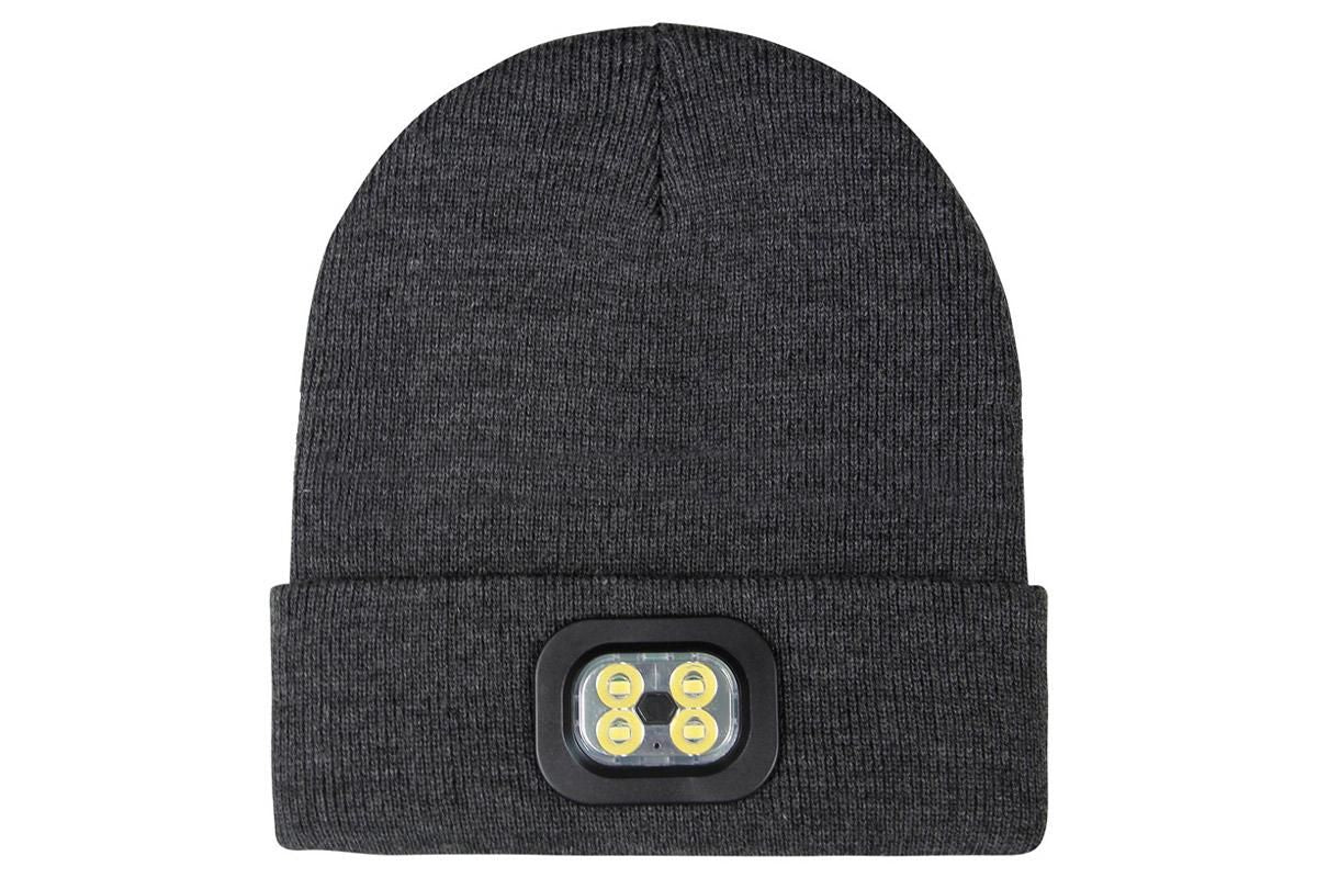 LED Beanie Hat USB Rechargeable LED Light Hat Winter Warm Knitted Hat Camping Workwear Hat with LED Light