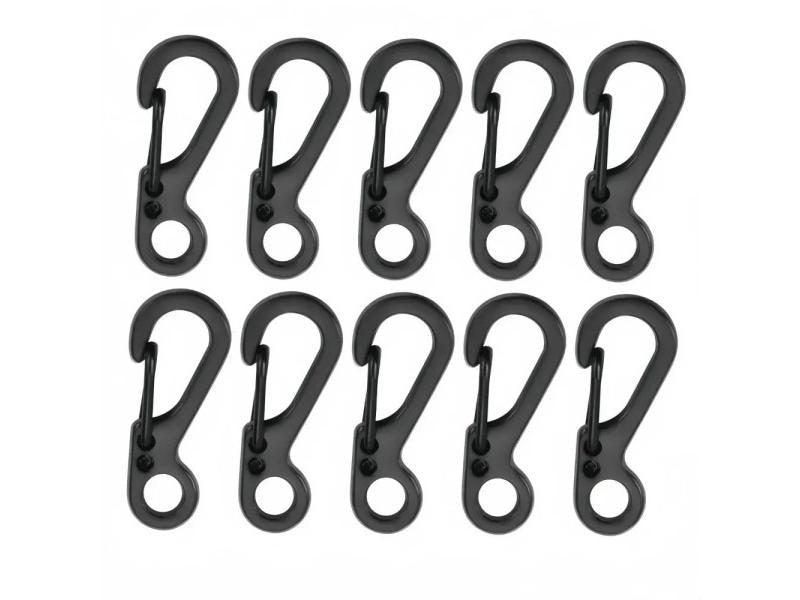 10Pcs Mini Carabiner Clip Metal Spring Snap Hooks Paracord Lanyard Hanging Clips