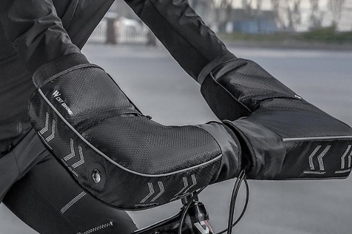 Winter Bike Handlebar Mitts - Universal Thickened Windproof Gloves for Road Bicycles