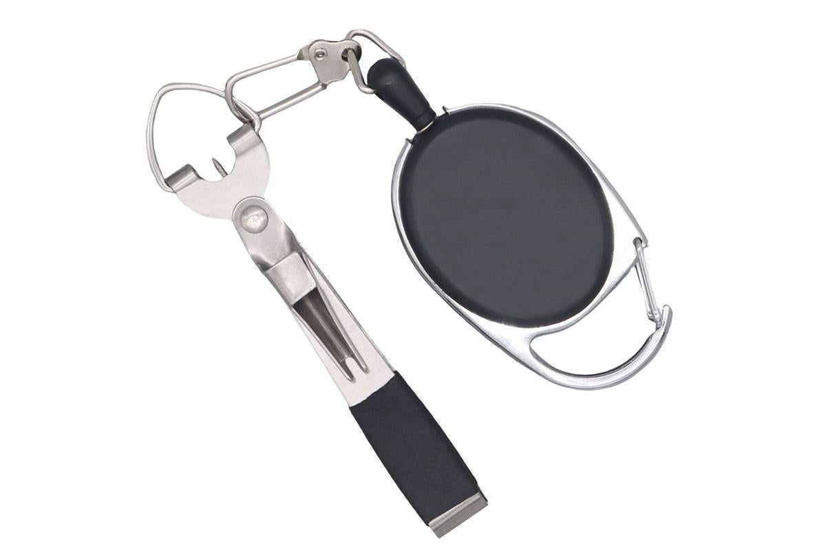 Fishing Knot Tying Tool Fast Line Clippers Tie Tippet Cutter Nipper - Silver and Black