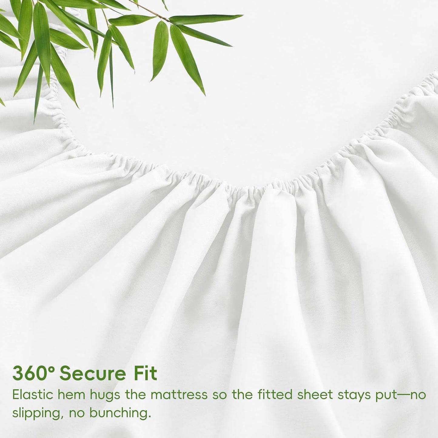 3 Piece Ultra Soft Bamboo Breathable Sheet Set -Hotel 2000TC Breathable Bed Sheets Set with 37 Centimetre Deep Pocket-Breathable Sheets for Hot Sleepers(White,King Single)