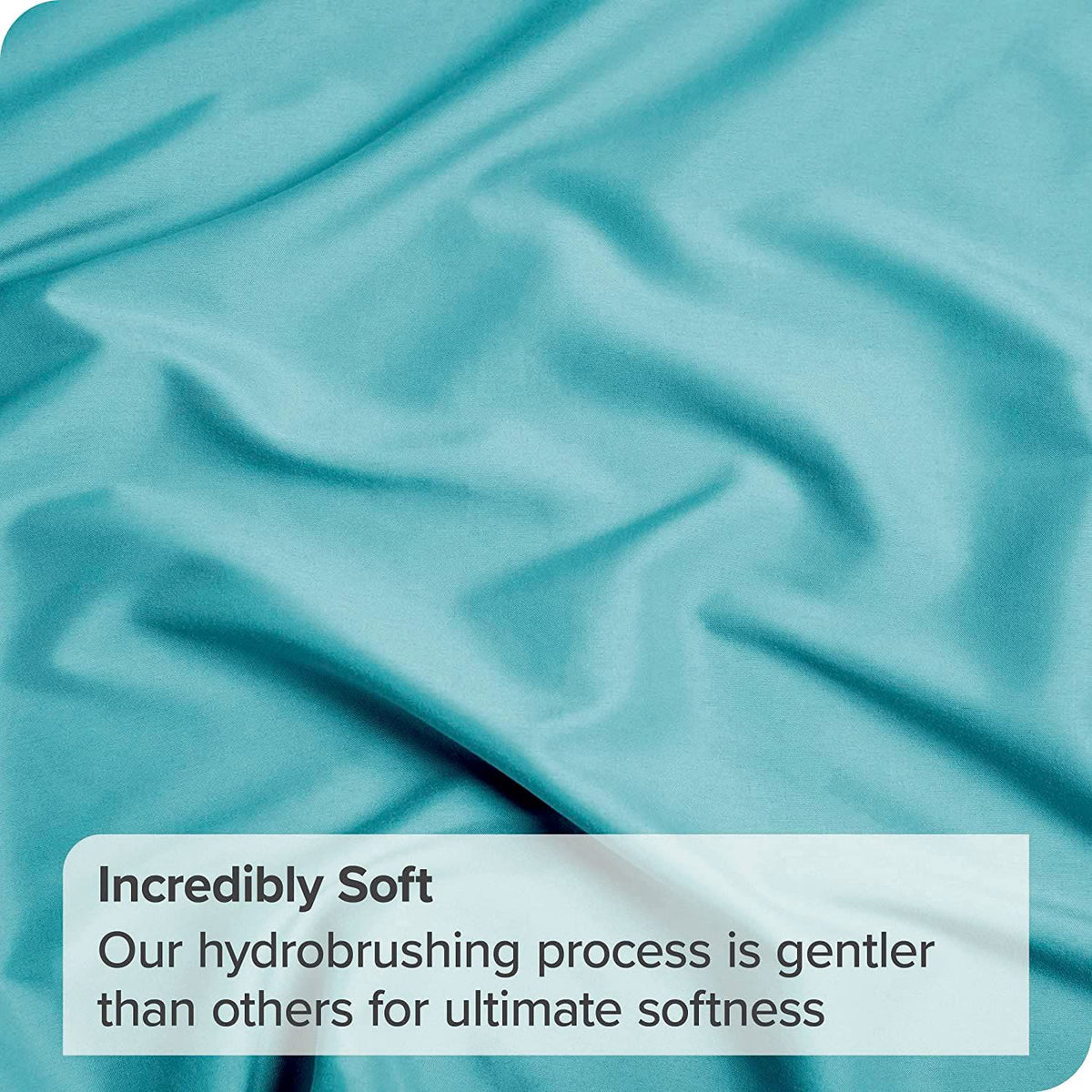 Hotel Quality Fitted Sheet - 1 Piece Fitted Sheet  -Breathable Bedding - Wrinkle, Fade, Stain Resistant- 16inch/40cm Deep Pocket Fitted Bed Sheet-Wrinkle and Fade Resistant,(Ice blue,Queen)