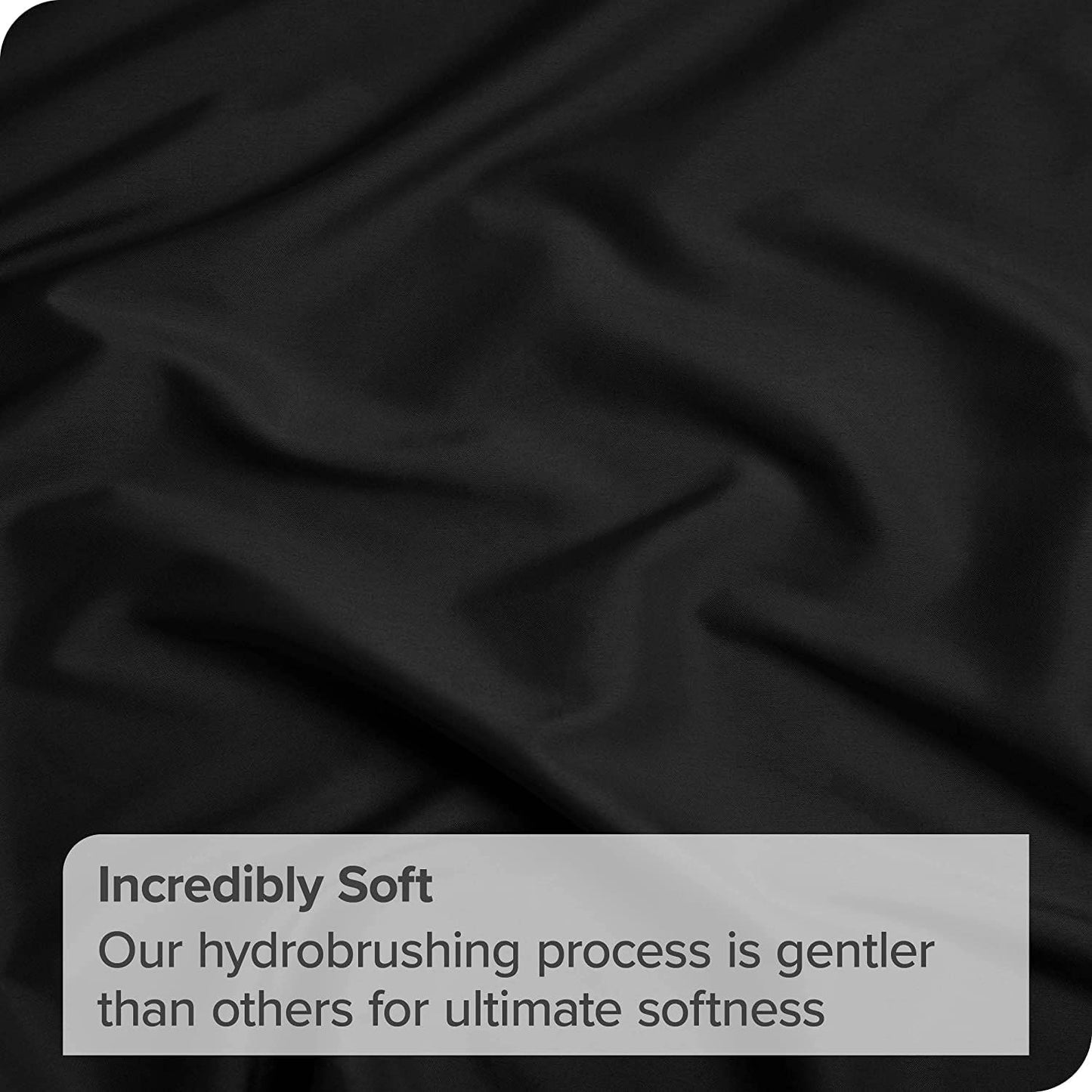 Hotel Quality Fitted Sheet - 1 Piece Fitted Sheet  -Breathable Bedding - Wrinkle, Fade, Stain Resistant- 16inch/40cm Deep Pocket Fitted Bed Sheet-Wrinkle and Fade Resistant,(Black,Single)