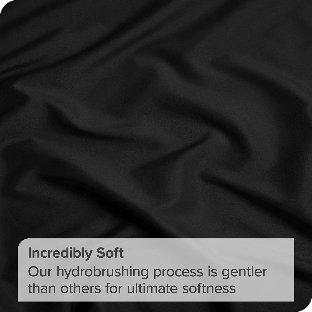 Hotel Quality Fitted Sheet - 1 Piece Fitted Sheet  -Breathable Bedding - Wrinkle, Fade, Stain Resistant- 16inch/40cm Deep Pocket Fitted Bed Sheet-Wrinkle and Fade Resistant,(Black,Super King)