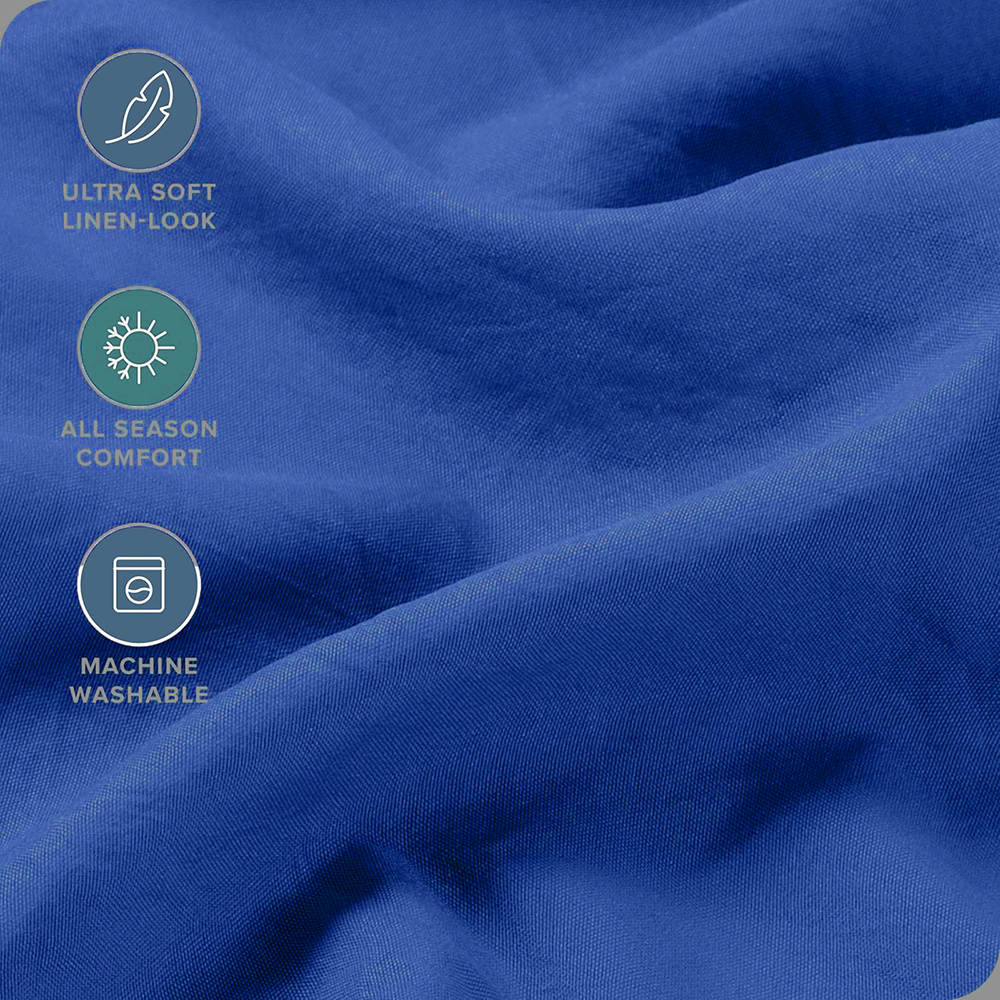Hotel Quality Fitted Sheet - 1 Piece Fitted Sheet  -Breathable Bedding - Wrinkle, Fade, Stain Resistant- 16inch/40cm Deep Pocket Fitted Bed Sheet-Wrinkle and Fade Resistant,(Royal blue,Super King)