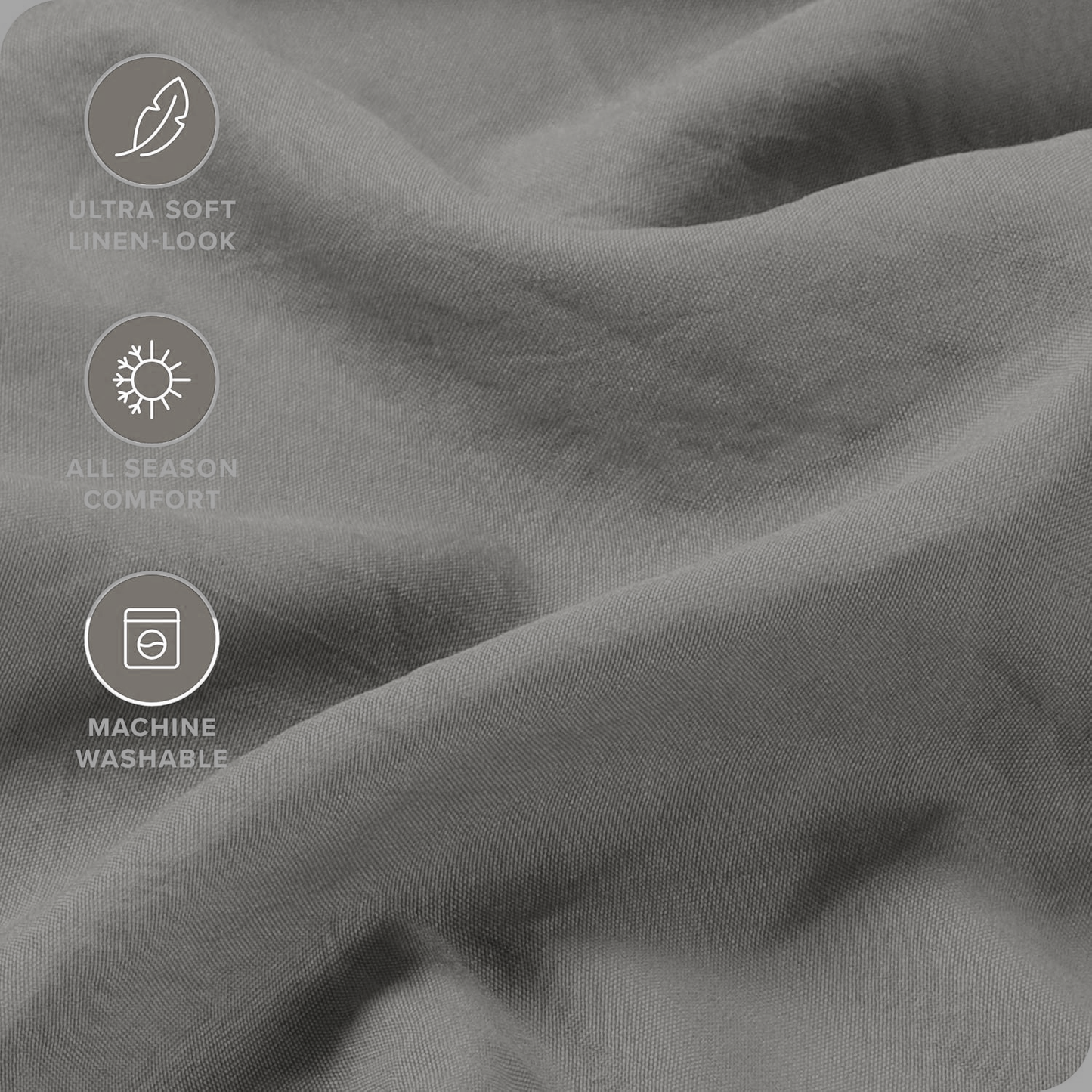 Hotel Quality Fitted Sheet - 1 Piece Fitted Sheet  -Breathable Bedding - Wrinkle, Fade, Stain Resistant- 16inch/40cm Deep Pocket Fitted Bed Sheet-Wrinkle and Fade Resistant,(Grey,Super King)