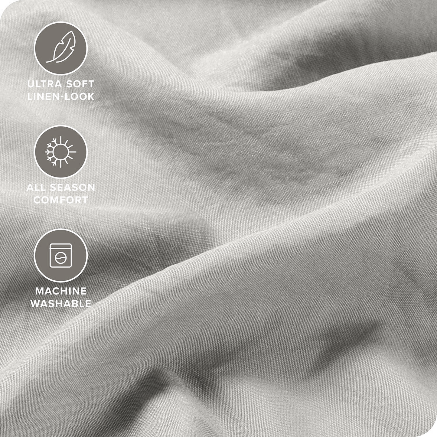 Hotel Quality Fitted Sheet - 1 Piece Fitted Sheet  -Breathable Bedding - Wrinkle, Fade, Stain Resistant- 16inch/40cm Deep Pocket Fitted Bed Sheet-Wrinkle and Fade Resistant,(Silver-gray,Super King)