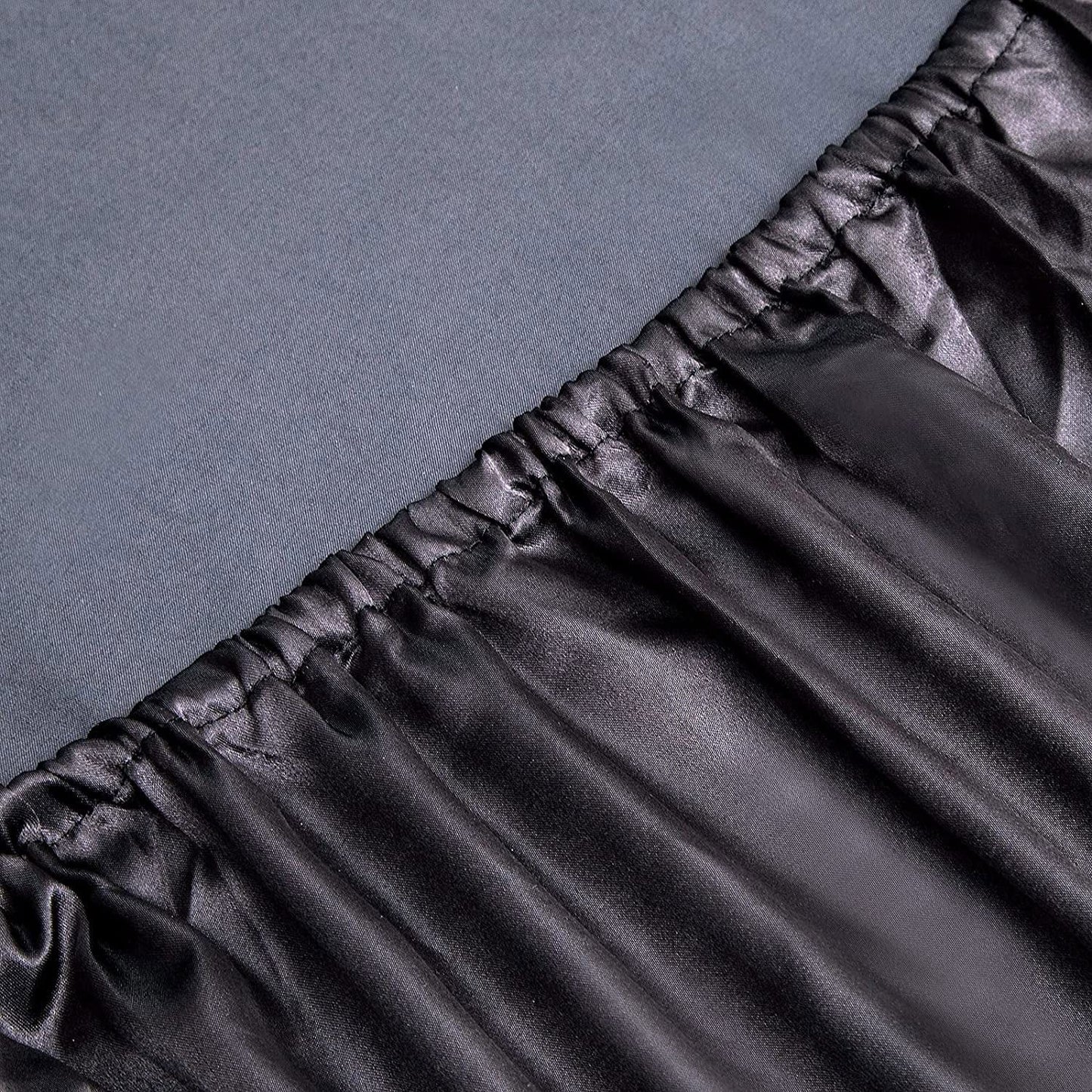 Art Silk Satin Sheet Set Hotel 4 Pieces Fitted/Flat Sheet Bedding Set-Luxury Soft Silky Sheets for Hair and Skin, Similar to Silk Bed Sheets Set 4 Pieces(Double,Black)