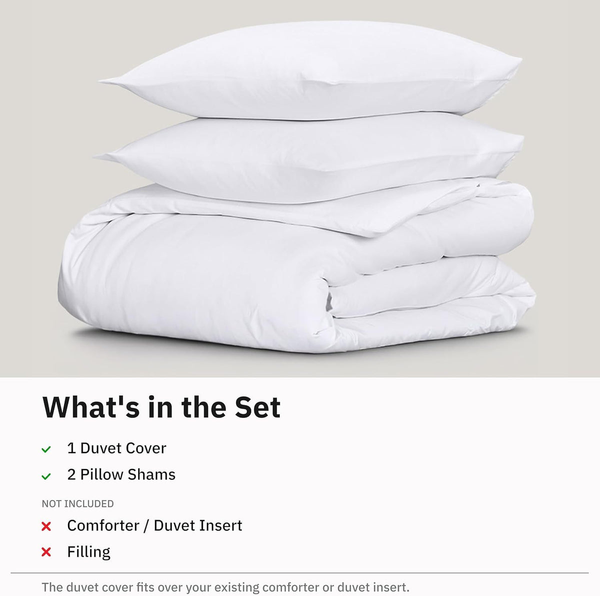 Hotel Soft Microfiber Duvet Cover Set-2000TC Quilt Cover Set & Pillowcases -1 Donna Cover Zipper Closure & 1 x Pillowcases-Breathable Bedding - Wrinkle, Fade, Stain Resistant(White,Double)