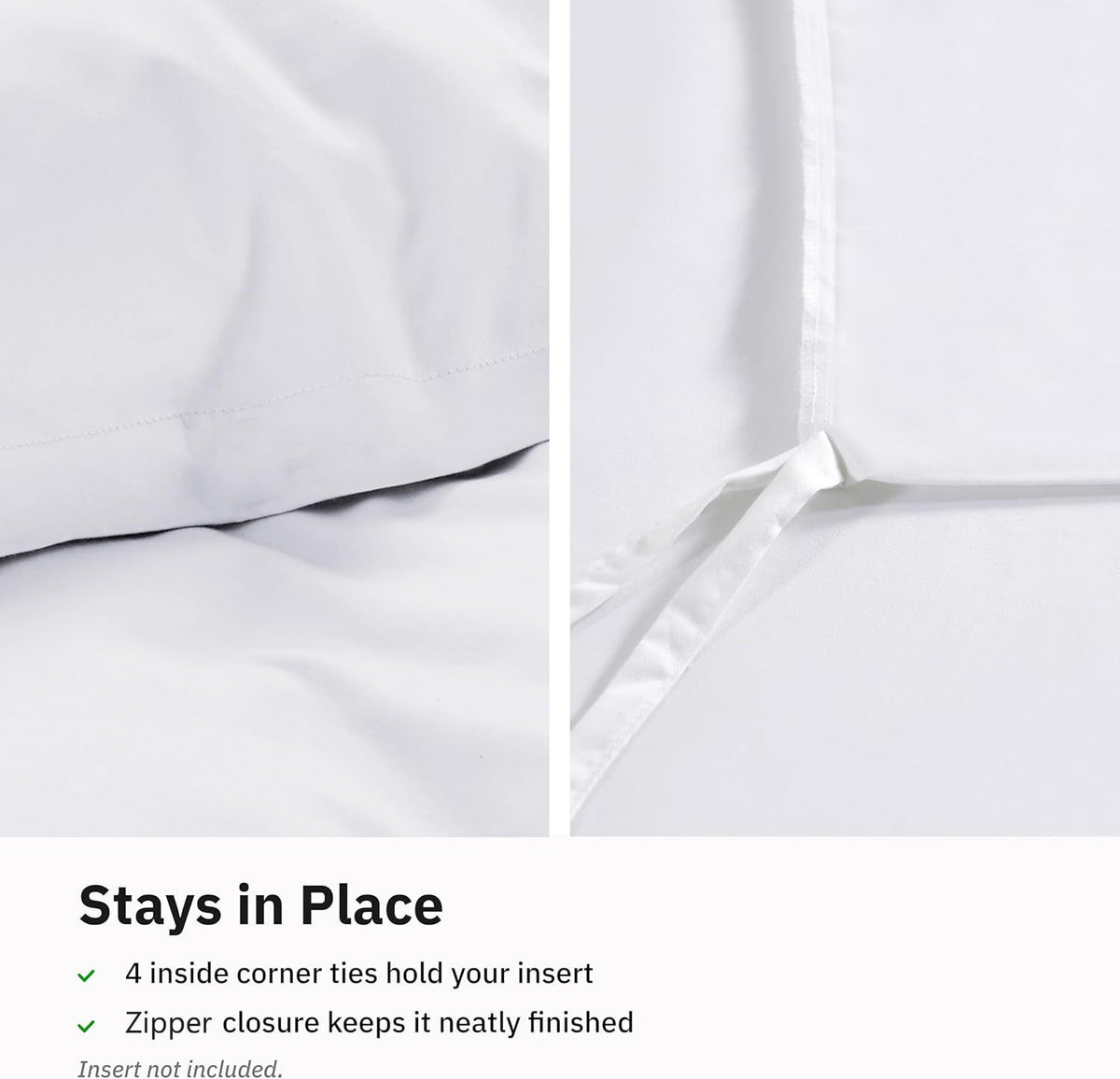 Hotel Soft Microfiber Duvet Cover Set-2000TC Quilt Cover Set & Pillowcases -1 Donna Cover Zipper Closure & 1 x Pillowcases-Breathable Bedding - Wrinkle, Fade, Stain Resistant(White,Double)