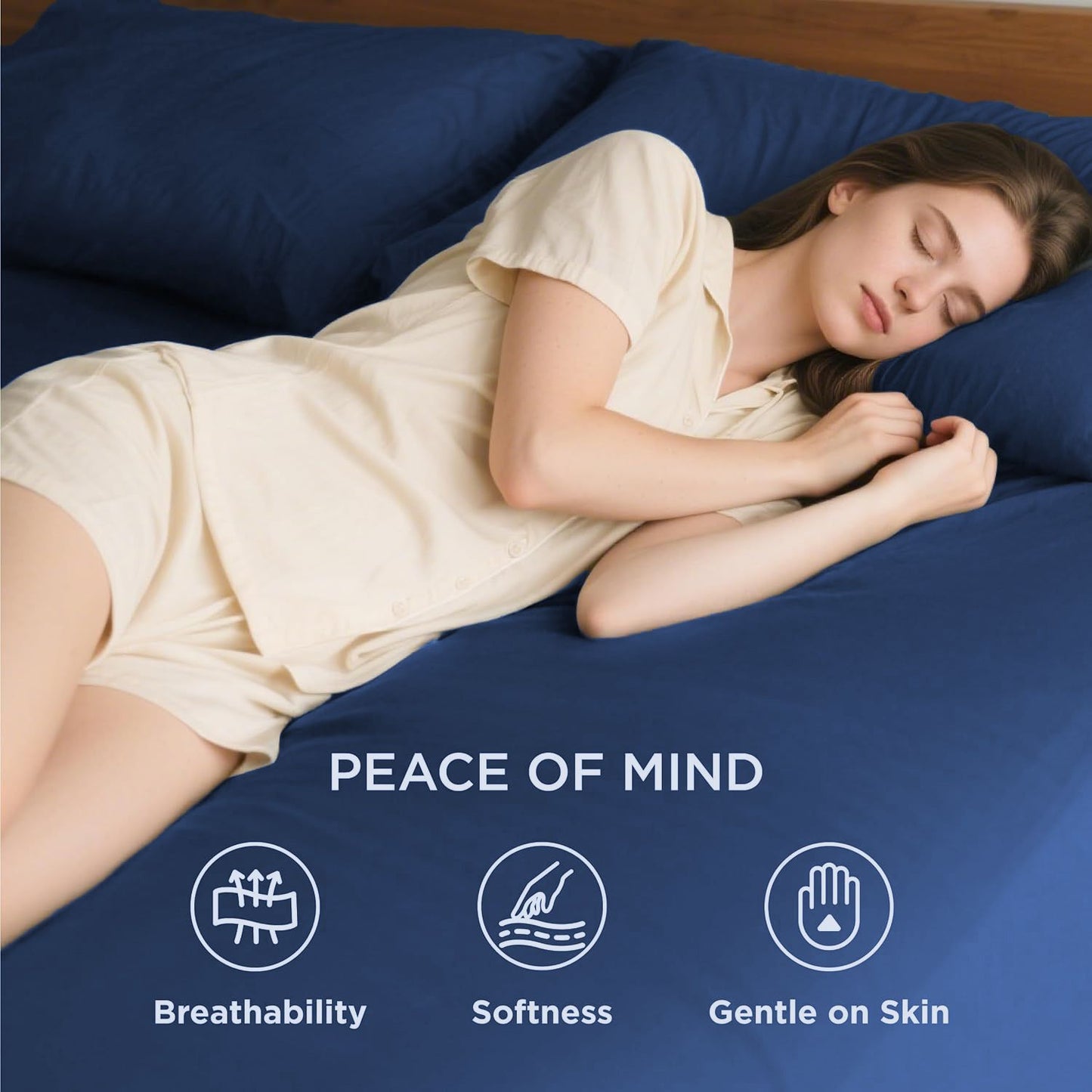 Hotel Soft Bed Sheet Set- Bedding Sheets & Pillowcases -Breathable Bedding - Wrinkle, Fade, Stain Resistant-Deep Pocket Flat Fitted Bed Sheet Set(Royal blue,Double)