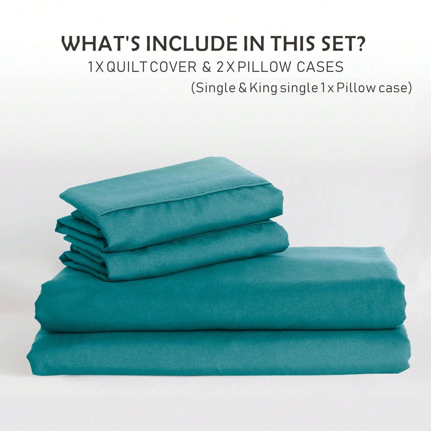 Hotel Soft Microfiber Duvet Cover Set-2000TC Quilt Cover Set & Pillowcases -1 Donna Cover Zipper Closure & 1 x Pillowcases-Breathable Bedding - Wrinkle, Fade, Stain Resistant(Biscay blue,King)