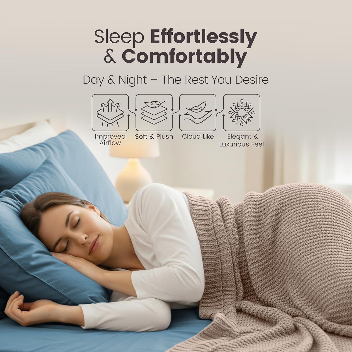 Hotel Quality Fitted Sheet - 1 Piece Fitted Sheet  -Breathable Bedding - Wrinkle, Fade, Stain Resistant- 16inch/40cm Deep Pocket Fitted Bed Sheet-Wrinkle and Fade Resistant,(Ocean,King Single)
