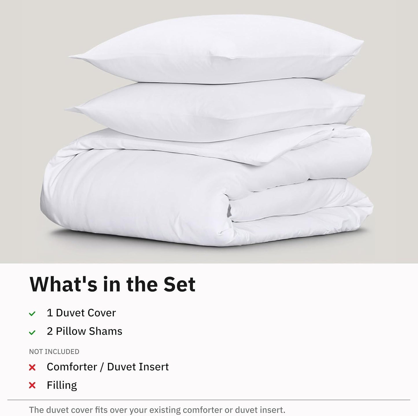 Hotel Soft Microfiber Duvet Cover Set-2000TC Quilt Cover Set & Pillowcases -1 Donna Cover Zipper Closure & 1 x Pillowcases-Breathable Bedding - Wrinkle, Fade, Stain Resistant(White,Super King)