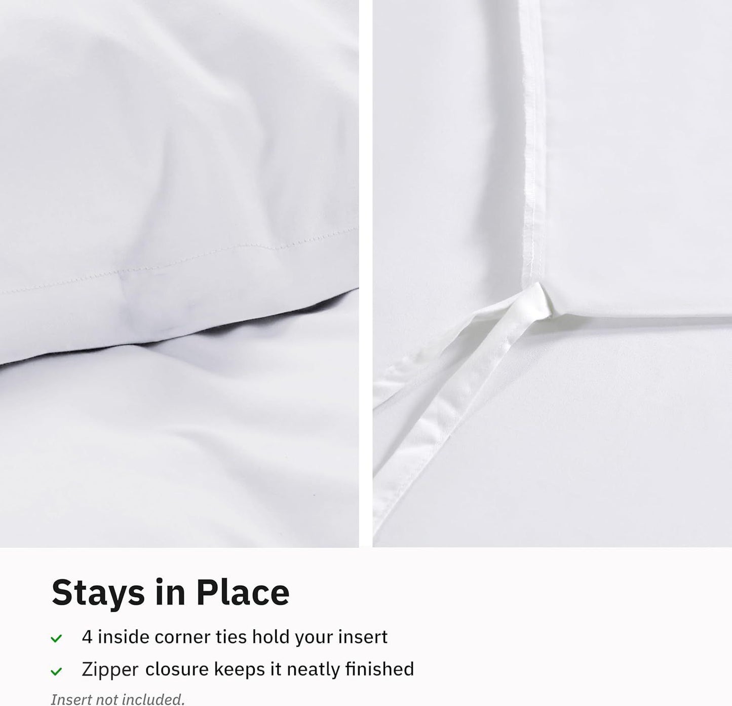 Hotel Soft Microfiber Duvet Cover Set-2000TC Quilt Cover Set & Pillowcases -1 Donna Cover Zipper Closure & 1 x Pillowcases-Breathable Bedding - Wrinkle, Fade, Stain Resistant(White,Super King)