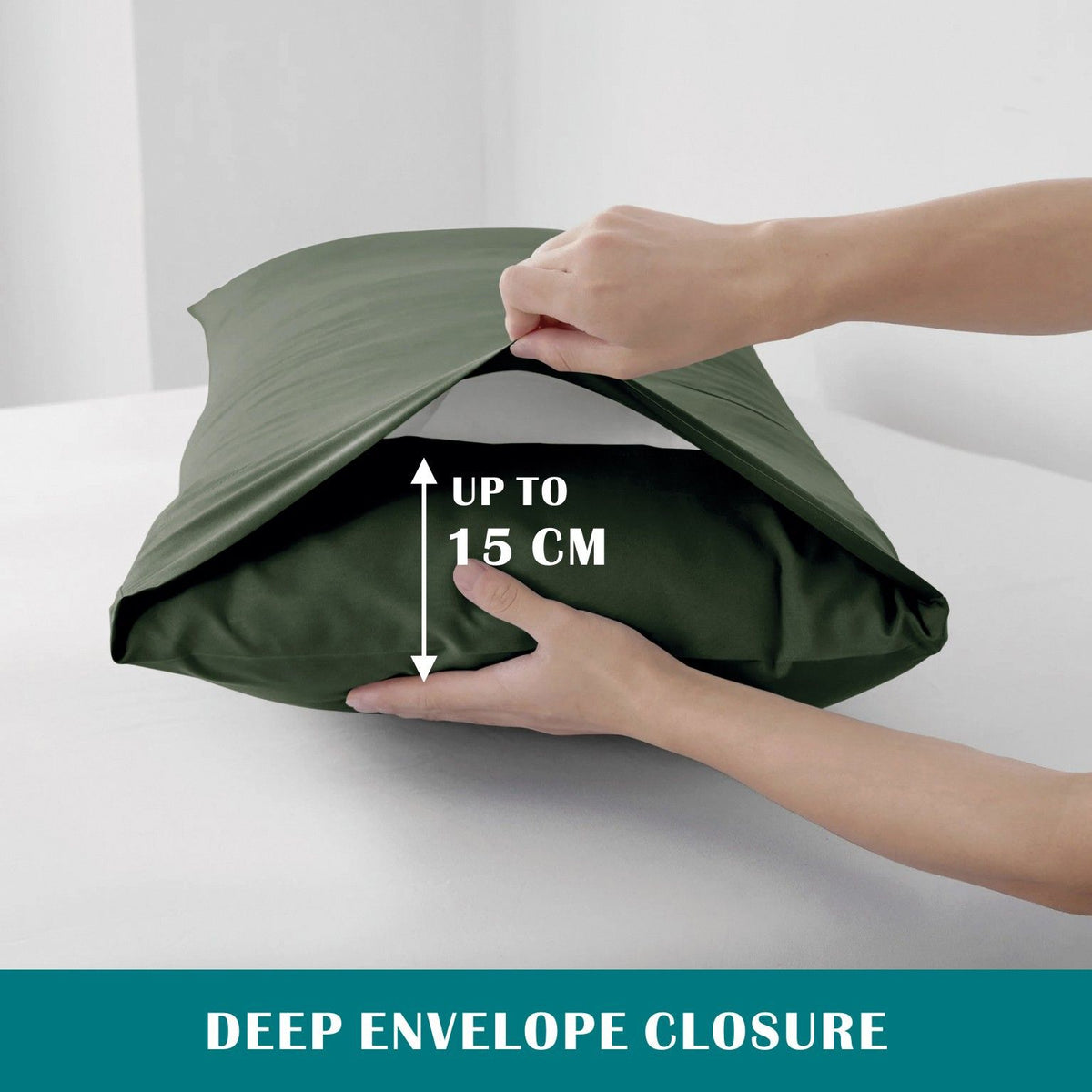 3 Piece Hotel Soft Microfiber Quilt Cover Set-2000TC Duvet/Donna Cover Set & Pillowcases -1 Quilt Cover Zipper Closure & 1 x Pillowcases-Breathable Bedding - Wrinkle, Fade, Stain Resistant(Olive green,Double)