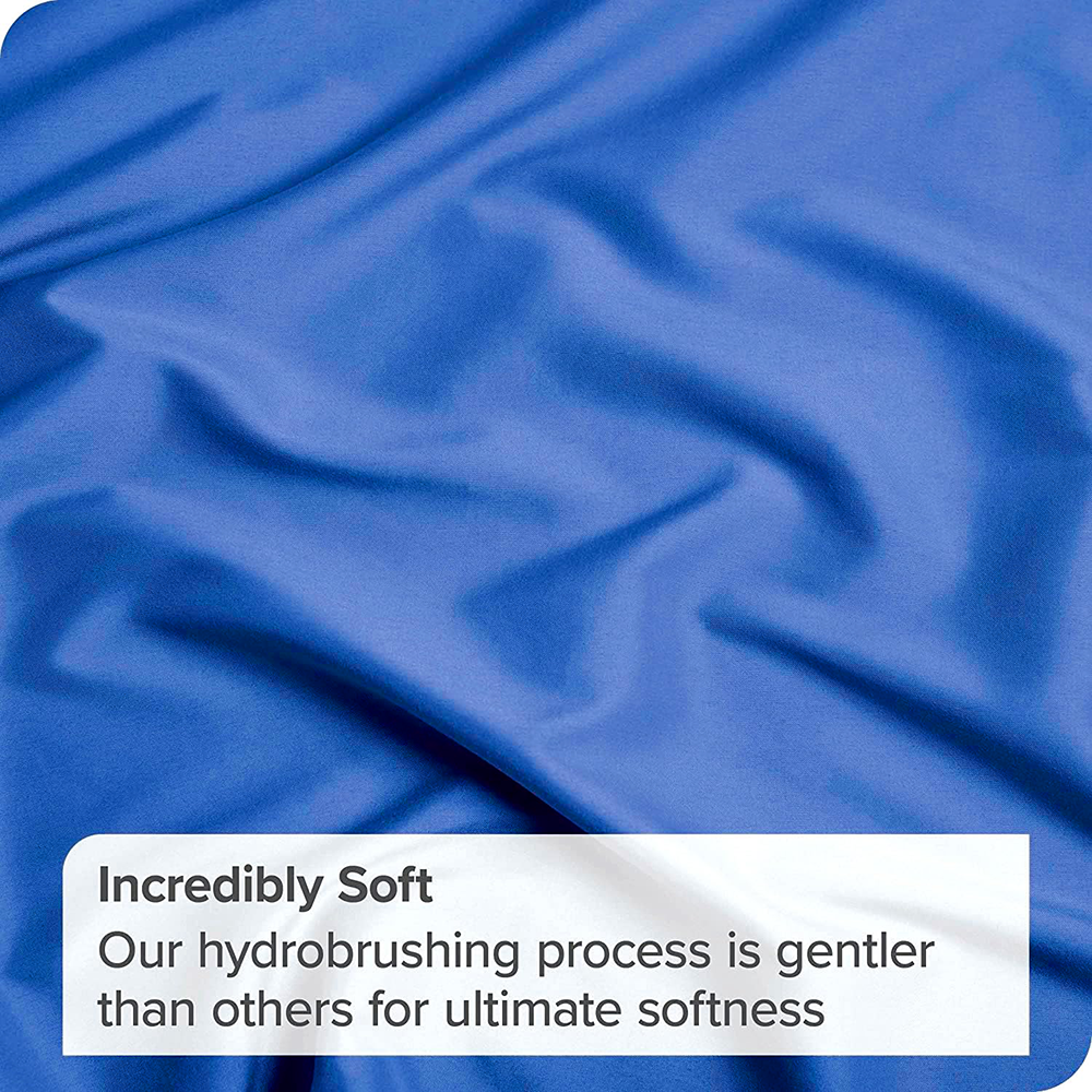 3 Piece Fitted Sheet Set- Fitted Sheet & Pillowcases -Breathable Bedding - Wrinkle, Fade, Stain Resistant- 40cm Deep Pocket Fitted Bed Sheet Set(Royal blue,Double)