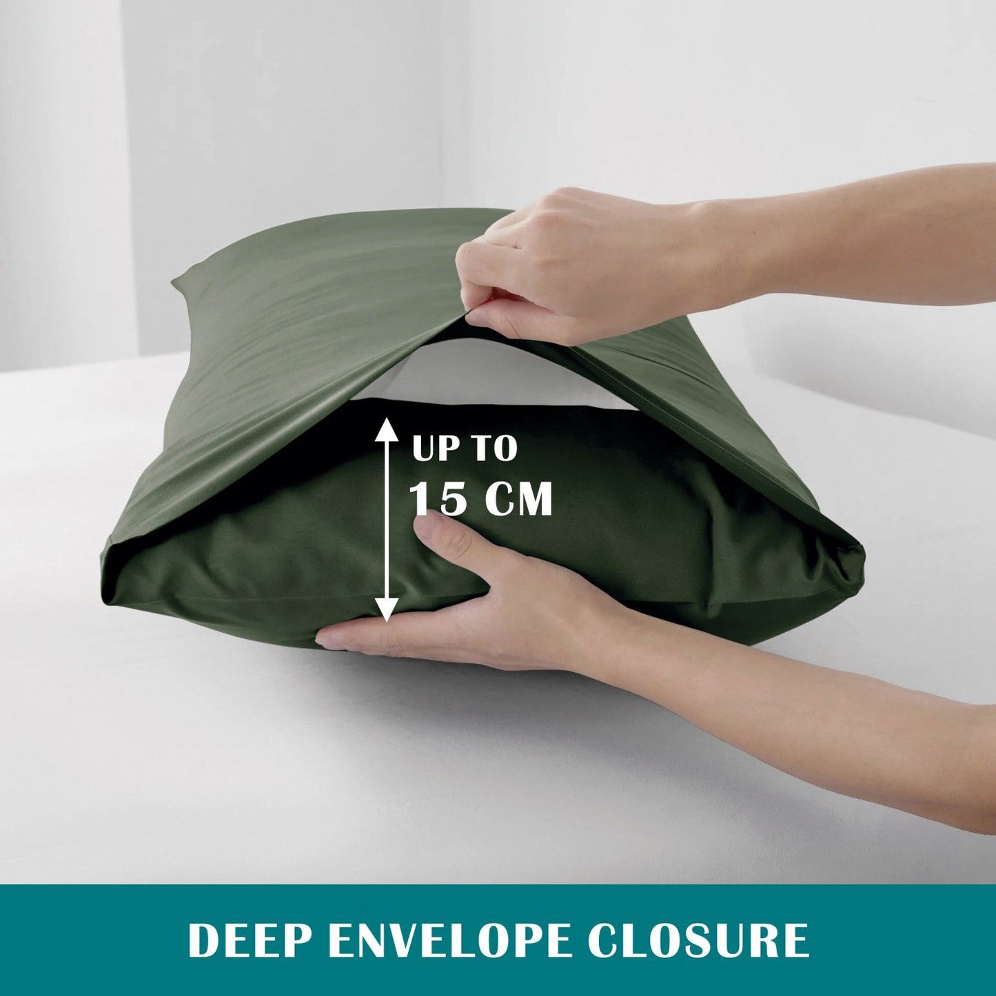 3 Piece Hotel Soft Microfiber Quilt Cover Set-2000TC Duvet/Donna Cover Set & Pillowcases -1 Quilt Cover Zipper Closure & 1 x Pillowcases-Breathable Bedding - Wrinkle, Fade, Stain Resistant(Olive green,King)