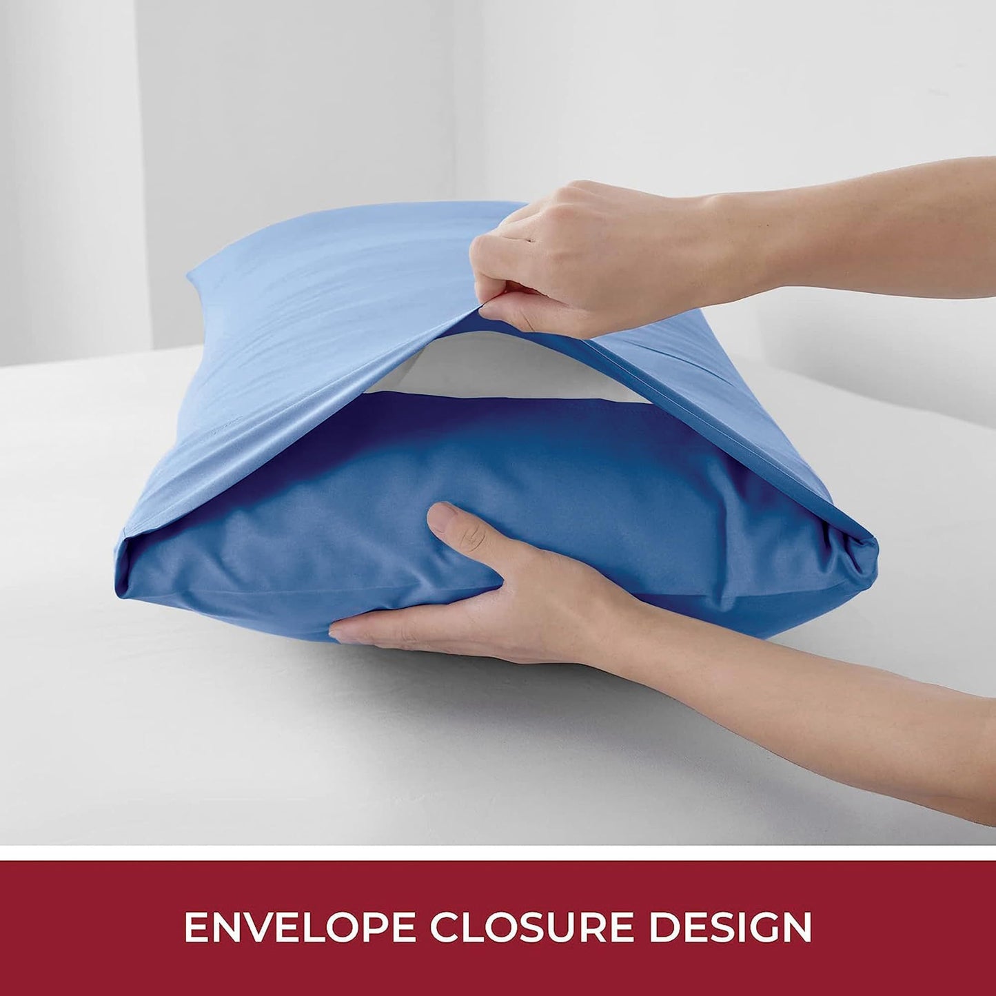 3 Piece Fitted Sheet Set- Fitted Sheet & Pillowcases -Breathable Bedding - Wrinkle, Fade, Stain Resistant- 40cm Deep Pocket Fitted Bed Sheet Set(Ocean,King)