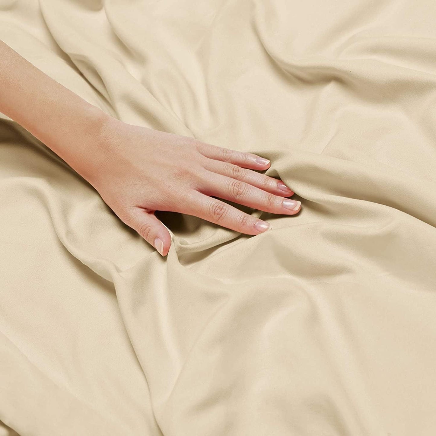 Elegant Comfort Premium Hotel Quality 1-Piece King Flat Sheet, Luxury and Softest 2000 Thread Count Bedding Flat Sheet(King,Cream White)