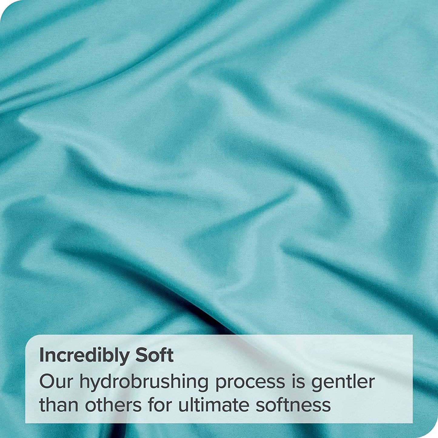Hotel Quality Fitted Sheet - 1 Piece Fitted Sheet  -Breathable Bedding - Wrinkle, Fade, Stain Resistant- 16inch/40cm Deep Pocket Fitted Bed Sheet-Wrinkle and Fade Resistant,(Ice blue,King)