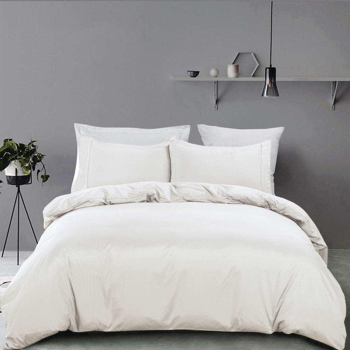 2 Piece Hotel Soft Microfiber Quilt Cover Set-2000TC Duvet/Donna Cover Set & Pillowcases -1 Quilt Cover Zipper Closure & 1 x Pillowcases-Breathable Bedding - Wrinkle, Fade, Stain Resistant(Raw white,King Single)