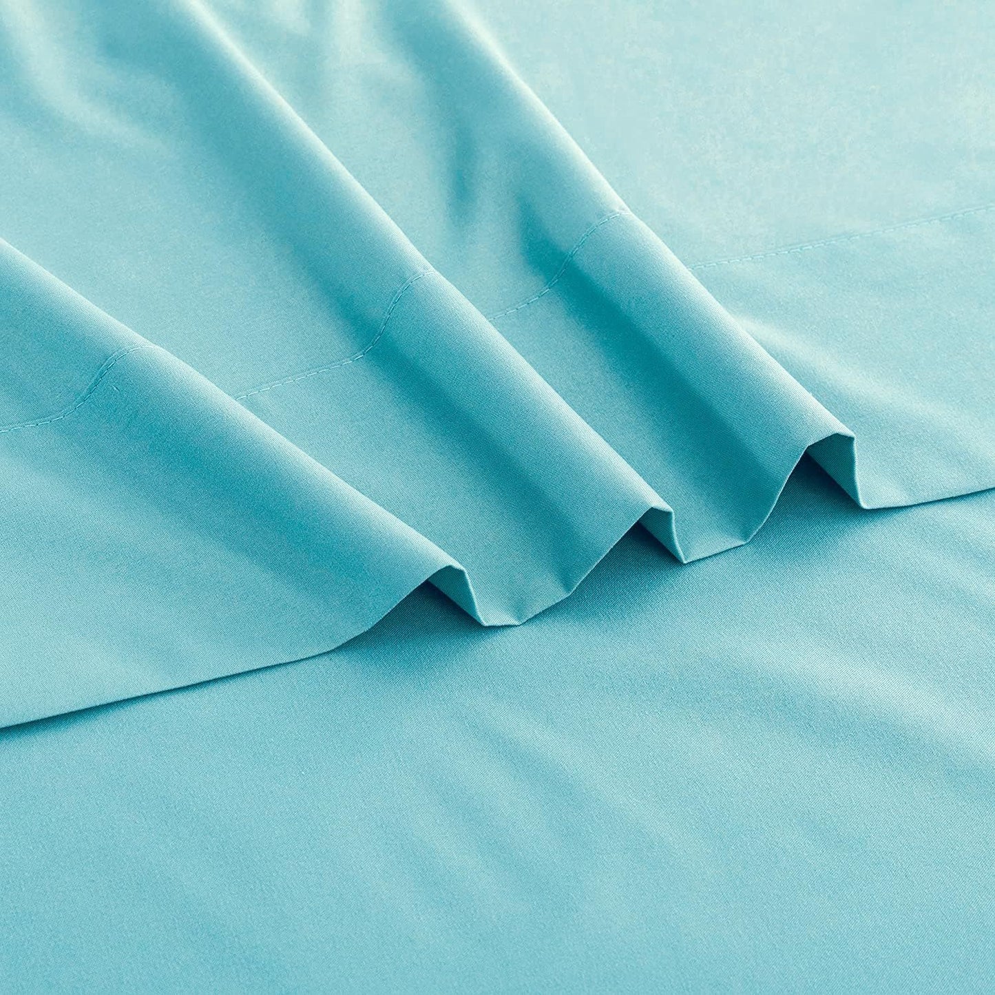 Elegant Comfort Premium Hotel Quality 1-Piece King Single Flat Sheet, Luxury and Softest 2000 Thread Count Bedding Flat Sheet(King Single,Ice blue)